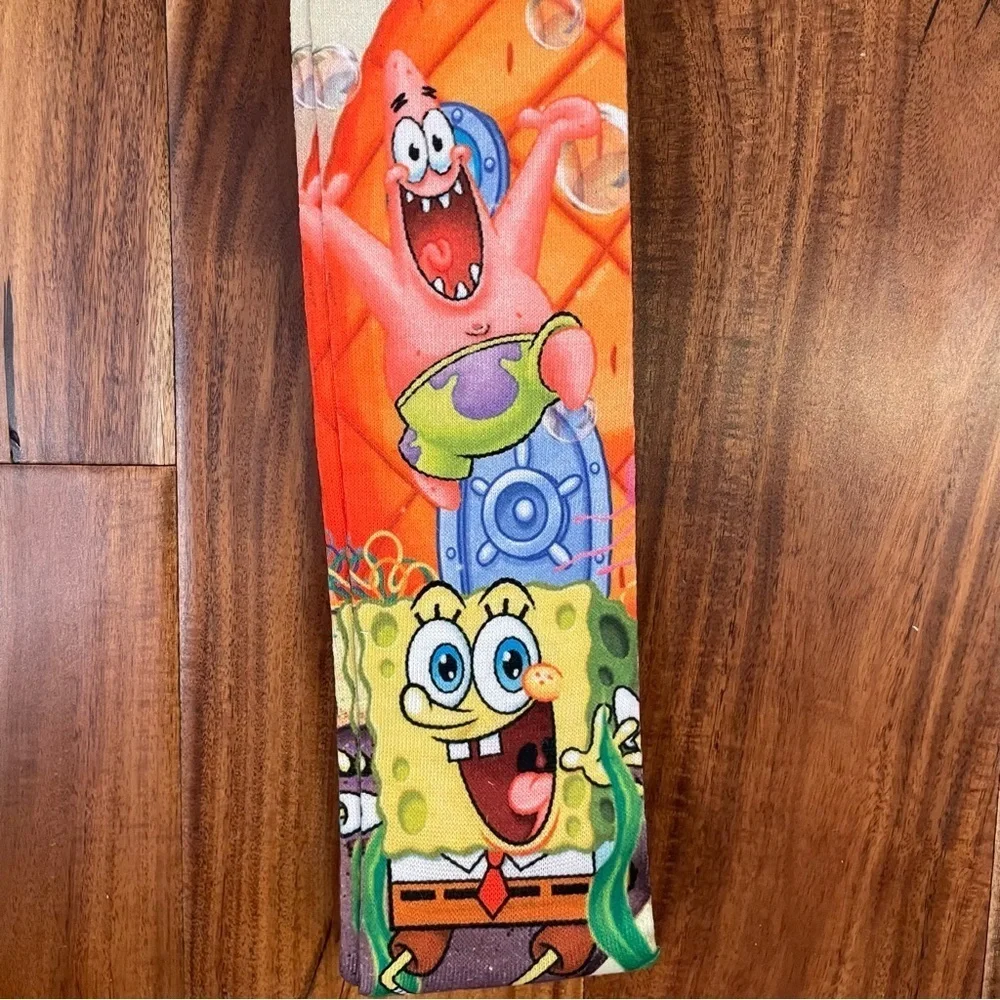 New SpongeBob Square Pants Socks 2-Pairs Patrick Star Pineapple Adult Size 6-12.